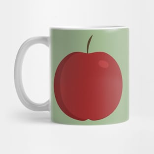 Red apple icon in flat design Mug